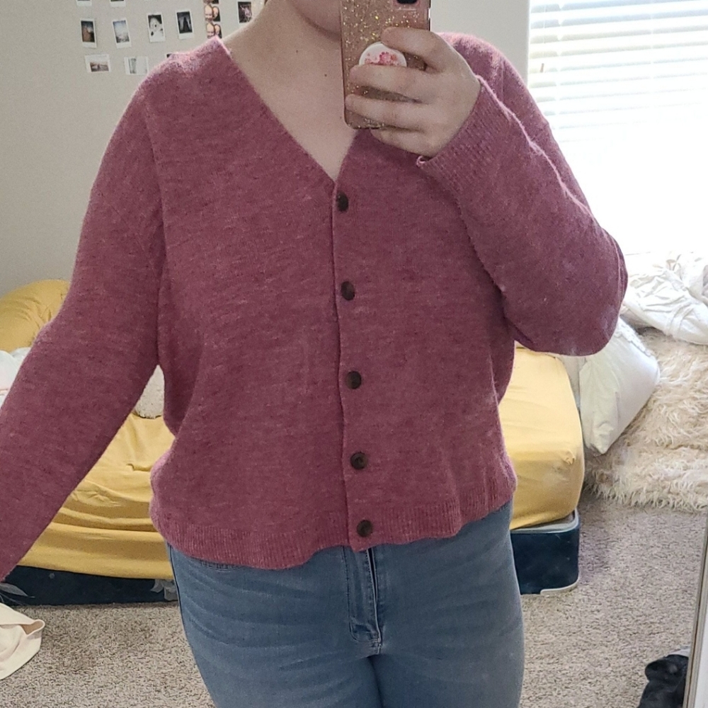 Old navy pink button up cardigan